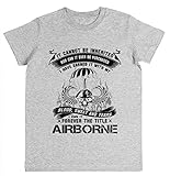 100% Algodón Rundi Airborne Infantry Mom Airborne Jump Wings Airborne Badge Airborne Brot Unisexo Niño Niña Camiseta Gris Tamaño M Unisex Kids Boys Girls\'s T-Shirt Grey Size M