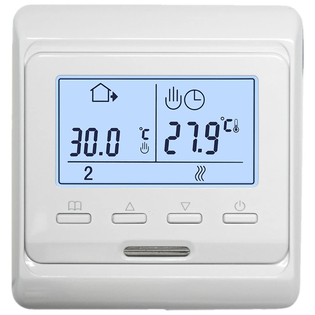 2m² Elektrische Fußbodenheizung 150W/m² elektro Bodenheizung ALU + Thermostat Analog Weiß