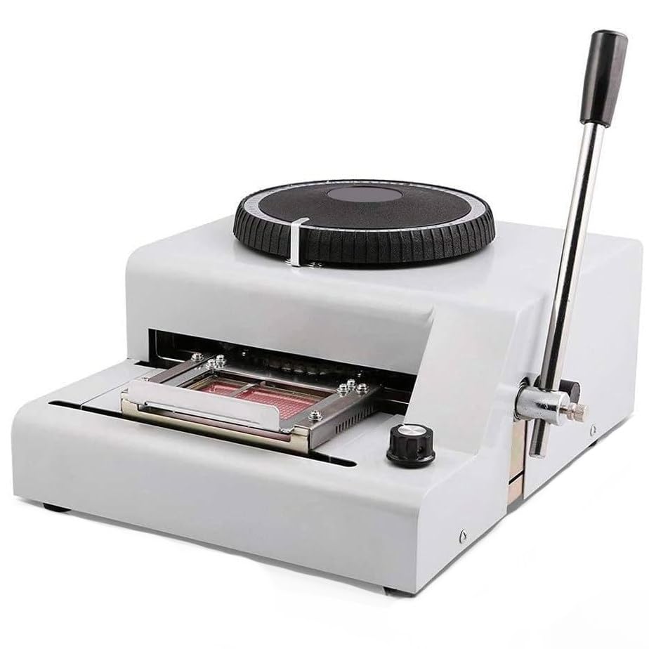 GmhXylophyte Estampadora Manual De PVC De 72 Caracteres, Impresora Tarjetas PVC Manual, para Tarjetas De PVC, Tarjetas De CréDito, Tarjetas VIP Y MembresíAs