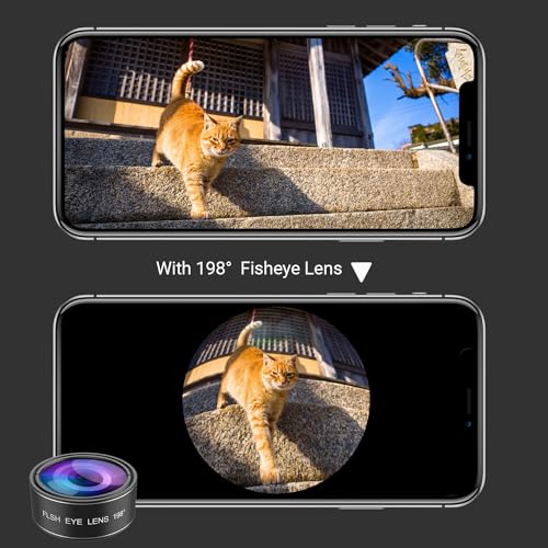 Miao Lab DG5-H 5 In 1 Phone Camera Lens Kit -0.63X Wide Angle Lens & 15X Macro Lens+190°Fisheye Lens/Cpl + 2X Telephoto Lens Compatible thumb #2