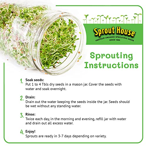 The Sprout House Certified Organic Non-Gmo Sprouting Seeds Broccoli 1 Pound - 16 Ounces #TOP5