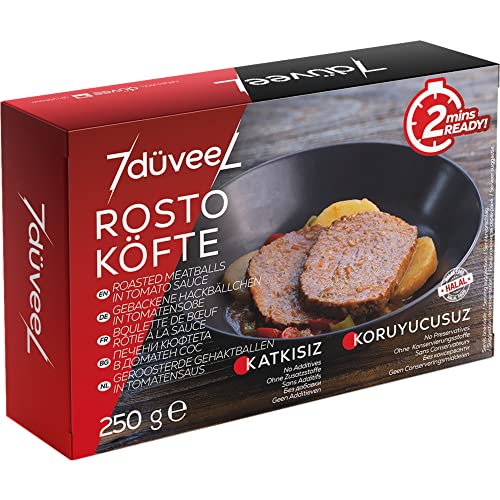 7düveeL GEBACKENE HACKBÄLLCHEN IN TOMATENSOßE - ROASTED MEATBALLS IN TOMATO SAUCE - ROSTO KÖFTE (250G) / Türkische Gourmet Fertiggerichte - Ohne Zusatzstoffe - Ohne Konservierungsstoffe Cover