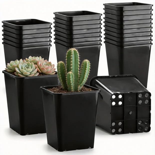 BTPLASTIK Nursery Pots 6 Inch
