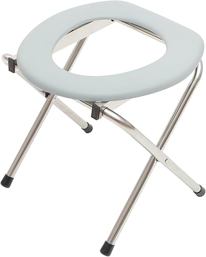 Healifty Inodoro plegable portátil para ir al baño, orinal portátil para acampar, viajes, orinal portátil, silla de inodoro estable, para