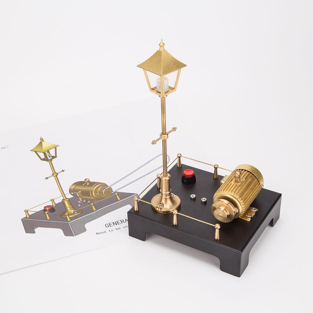 Dampfgenerator Mini Retro Dampfmotor & Lampen Szenen - Experimentelles Lernspielzeug für Dampfmaschinen-Modellbau