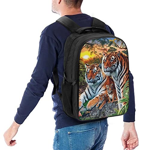 Sac à dos d'école léger tigre 3D contre le mal de dos - 5