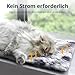 Petace Fensterliege für Katzen Selbstwärmende katzenbett Fensterbank rutschfest, Selbstheizende katzendecke für Fenster 60x24cm, weich und waschbarer Bezug grau