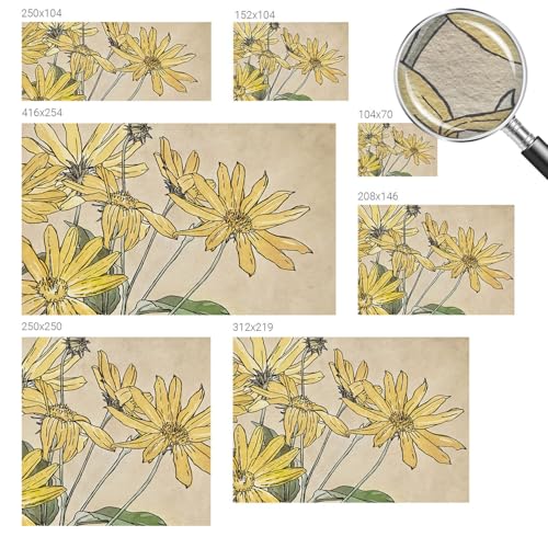 Décoration intérieure fleurs à l'aquarelle avec intissé grand format - 6