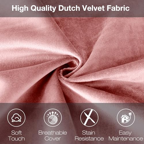 Image of 5 ft Bean Bag Chair, Bean Bag Chairs for Adults,5 Foot,Pink | Memory Foam Filling,Beanbag Sofa for Living Room,Ultra Soft Velvet Cover,Convenient Pocket & Pull-Handle