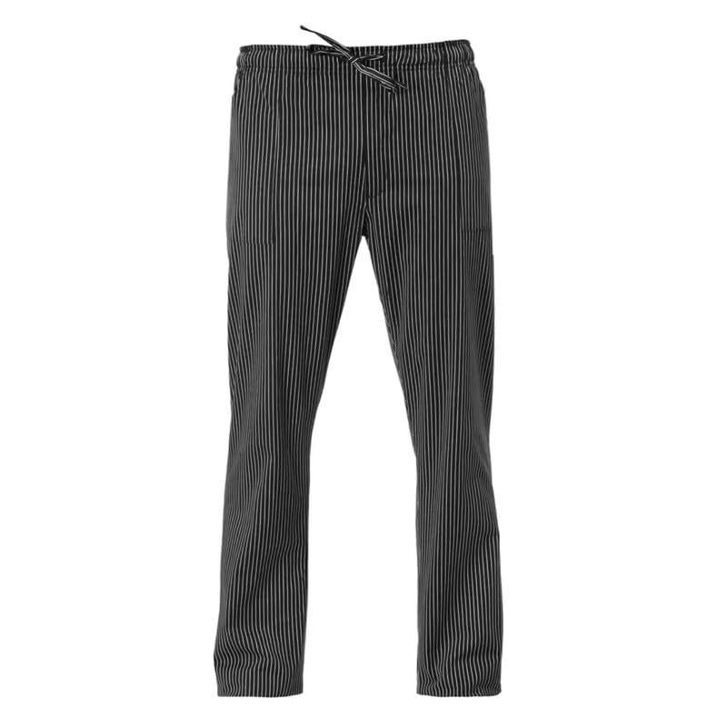 Giblor's Pantalone ENRICO da Lavoro Cuoco Cucina Regular Fit GESSATO NERO