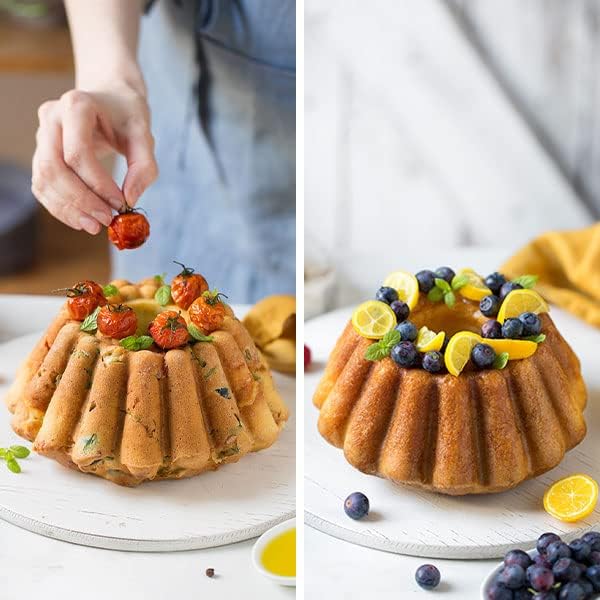 DECORA Daisy Brioche-with-Center-Tube Margherita Non-Stick Pan 7.87 Inch Diameter x 3.34 Inch High