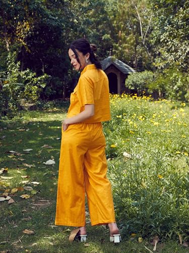 Image of SASSAFRAS Womens Crop Shirt /Wide Leg Pants