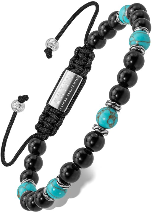 Pulsera para hombre RTZN de turquesa ajustable miniatura 1