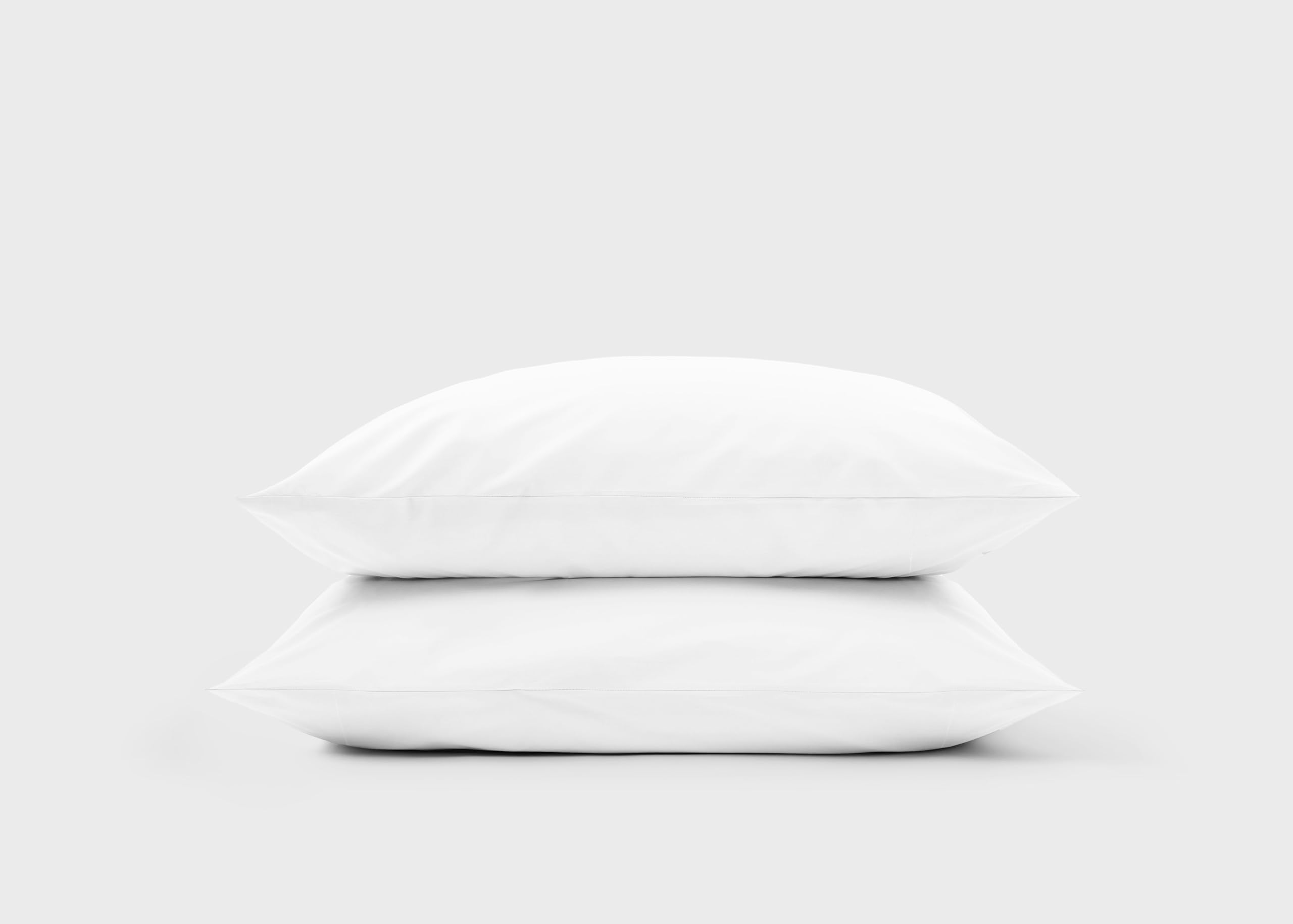 Simba Pure White Cotton Percale Pillowcase Pair, 50X75cm, Cool, Classic Comfort