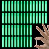 Asofelk 50PCS Small Fishing Float Light Sticks, Fluorescent Dark Glow Stick for Night Fishing, Yellow Fishing Float Light Stick for Bobbers Fish Glow, Fishing Glow Sticks Bulk for Party, Concert