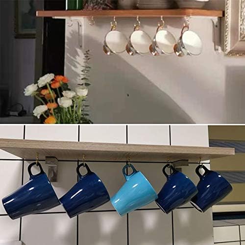 xiaozhenjida 50 Pcs Screw-in Ceiling Hooks Screw Hooks Cup Hooks Nickel Plated Hooks for Cabinet Shelf Silver 1 inch (Silver)