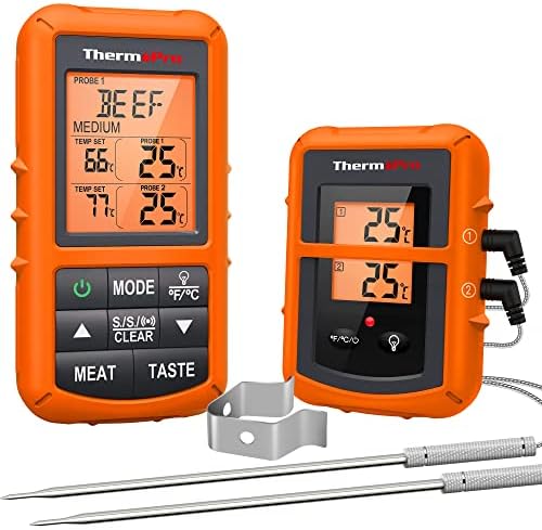 TFA Dostmann Thermo Jack Jet Termometro Digitale Per Barbecue E Carne - Ricaricabile USB, Lavabile, Con Sonda 115mm