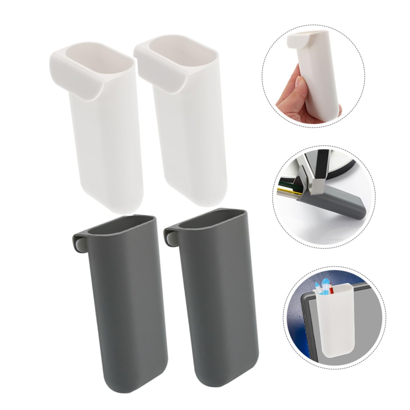 Operitacx 20 Stück Stifthalter Selbstklebender Bleistift Organizer Schreibtisch Stiftbehälter Tisch Organizer Selbstklebender Stiftehalter Schreibtischzubehör Selbstklebendes