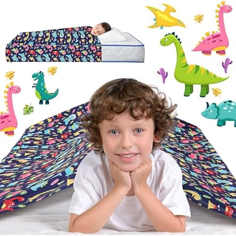 Mindsoft Twin Dinosaur Sensory Bed Sheet Cover