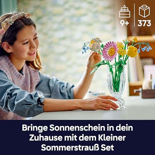 Lego Piccolo Bouquet Estivo con Fiori di Campo Polybag: Lego Flowers per Adulti della Collezione Botanica - Bouquet Botanics 10347 incluso Fiori di Campo 30701 - immagine 2