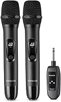 MICROFONE AIWA PRETO SEM FIO WIRELESS AWS-MIC-01 BIVOLT