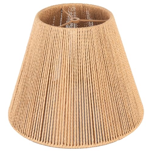 Boho Rattan Lamp Shade 7 Top 13 Bottom 10 Heigh Cozy Vibe Decor Shade