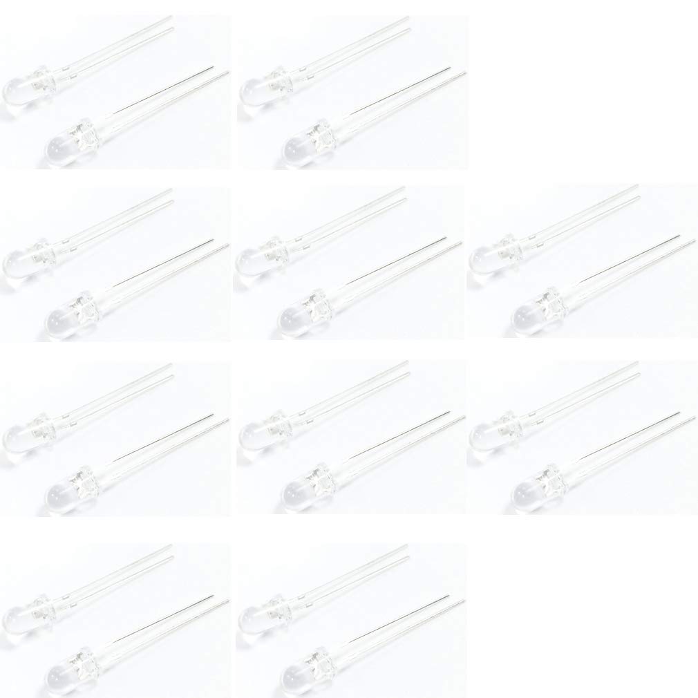 HiLetgo 20pcs Clear 5mm Head Phototransistor Photosensitive Light Sensitive Sensors