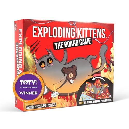 Exploding Kittens: The Board Game - The Action Packed Party Game to Celebrate 10th Birthday - 2-6 Players Aged 7+ - Great for Adults, Teens,...
