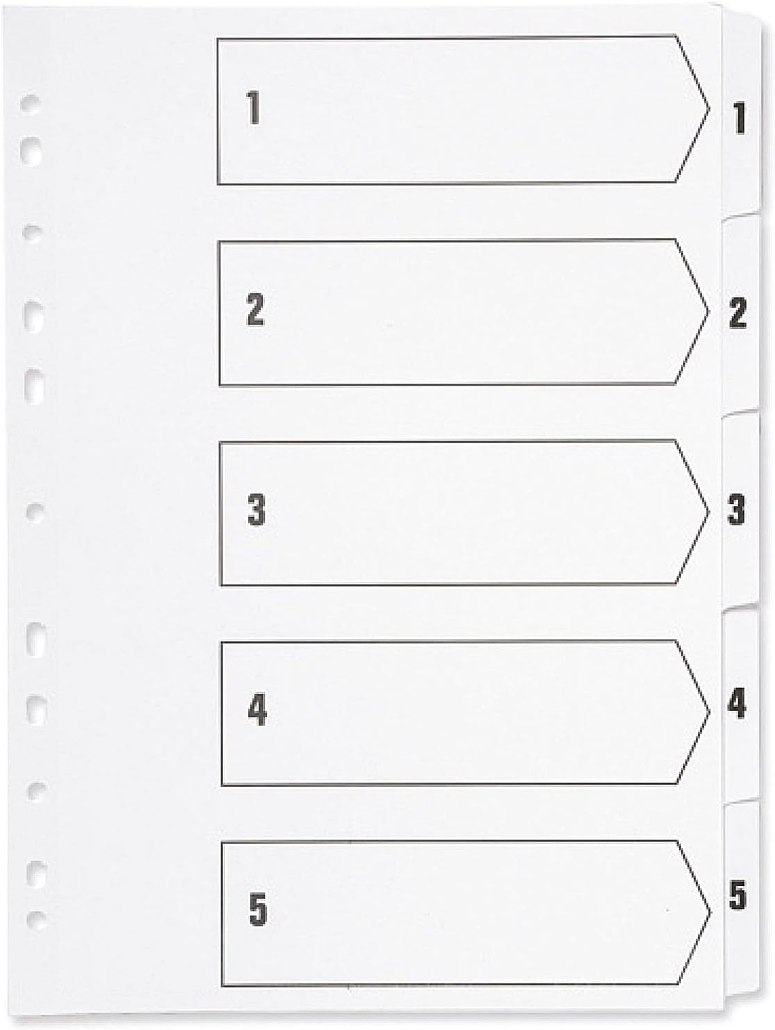 Q-Connect 1-5 Index Multi-punched Polypropylene White A4