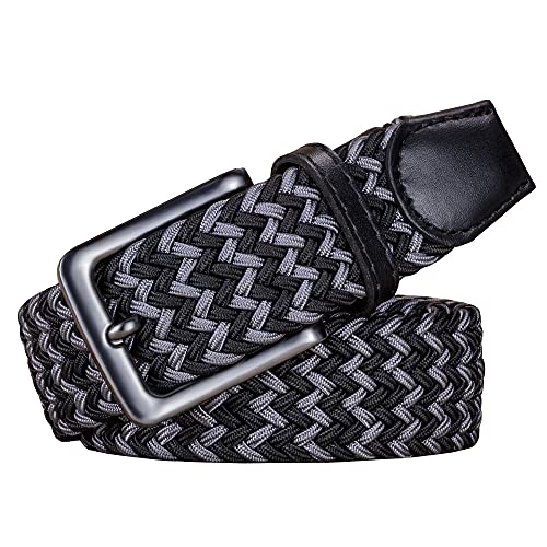 Image of AGEA Elastic Stretch Woven Braided Waist Belt for Men and Women