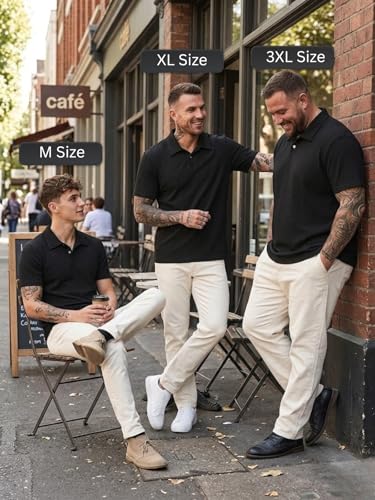 Image of Leriya Fashion Branded Polycotton Tshirt For Man | Men's Summer Textured Polo T-Shirt | Stylish Half Sleeve Collared Tee | Soft Breathable Knit Fabric | Regular Fit Casual Polo for Office, Travel & Everyday Wear
