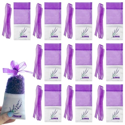 10 sacchetti di lavanda vuoti da riempire, per lavanda, garza, sacchetti profumati, sacchetti vuoti di lavanda, con coulisse, secchi, lavanda, sacchetti vuoti per guardaroba, auto