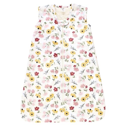 Hudson Baby Infant Girls Long Sleeve Plush Faux Fur Sleeping Bag, Wearable Blanket