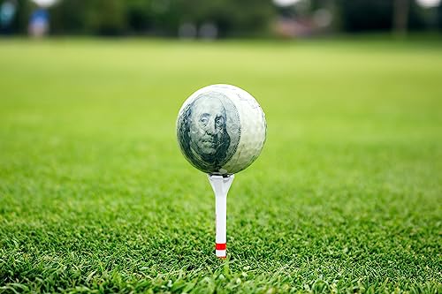 3 Pack $100 Dollar Bills Golf Balls - Ben Franklin Golf Ball Gift Set - 3 Money Novelty Golf Balls - Image 3
