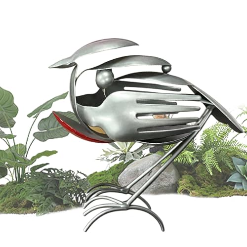 Gartenkunst Aus Metall Rustikales Rotkehlchen Aus Metall Dekorativ Auffällige Vogel- Und Hofkunstskulptur Für Den Außenbereich Wetterbeständig Für Terrasse Hinterhof Rasen Weg  Balkon