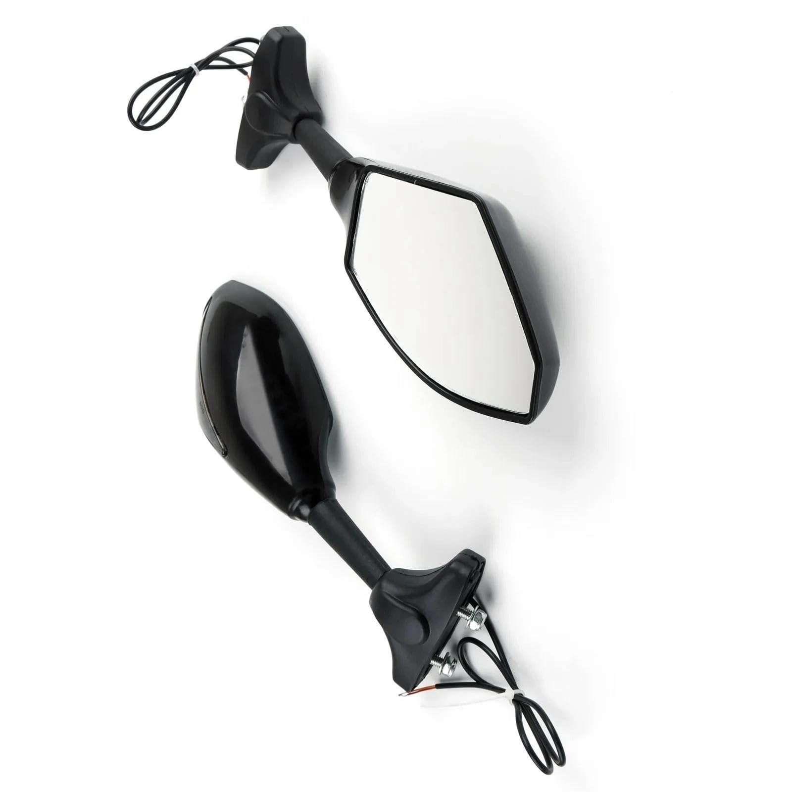 Rétroviseurs moto clignotants LED intégrés pour une visibilité accrue en CBR
