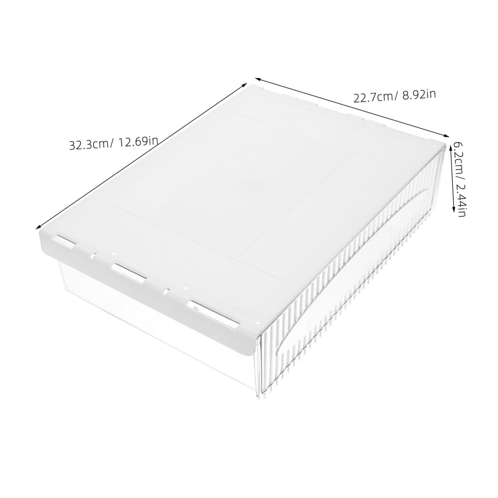 Organizer da Scrivania Sotto Tavolo Cassetto Nascosto Bianco | Plastica Resistente All'usura, Grande Capacità per Cosmetici, Adesiva per Mobili senza Foratura
