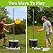 Tetherball Tennis&Tetherball Set,Heavy Duty Tetherball Equipment with Pole for Backyard,with 8.07 Feet Adjustable Height Pole,2 Tennis Balls,2 Rackets,1 Tetherball with Rope,Fun Family Lawn Game