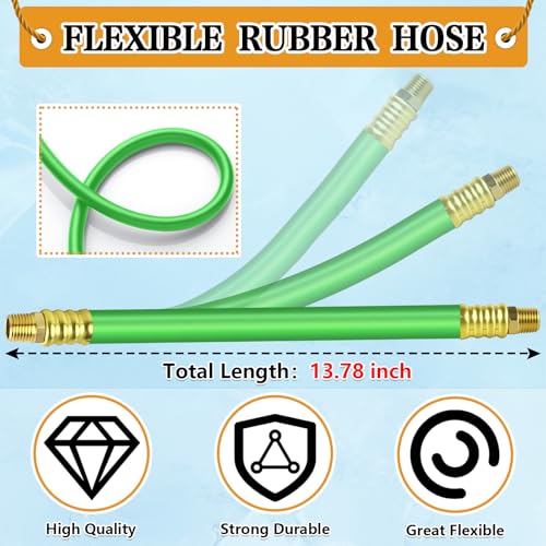 Image of RV Winterizing Kit, 12'' Sprinkler Blowout Adapter with Shut Off Valve, Sprinkler Winterization Kit, RV Winterize Hose with 1 /4 inch Quick Connect Plug, for RV, Camper, Boat, Motorhome, Green