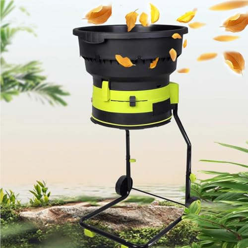 MazmornFly Broyeur De Feuilles électrique 2 500 W sans Lame,15 A 8 000 TR/Min,Rapport De Réduction 17:1,Composteur pour Feuilles d'automne,Broyeur De Jardin Silencieux,Câble d'alimentation 40 M