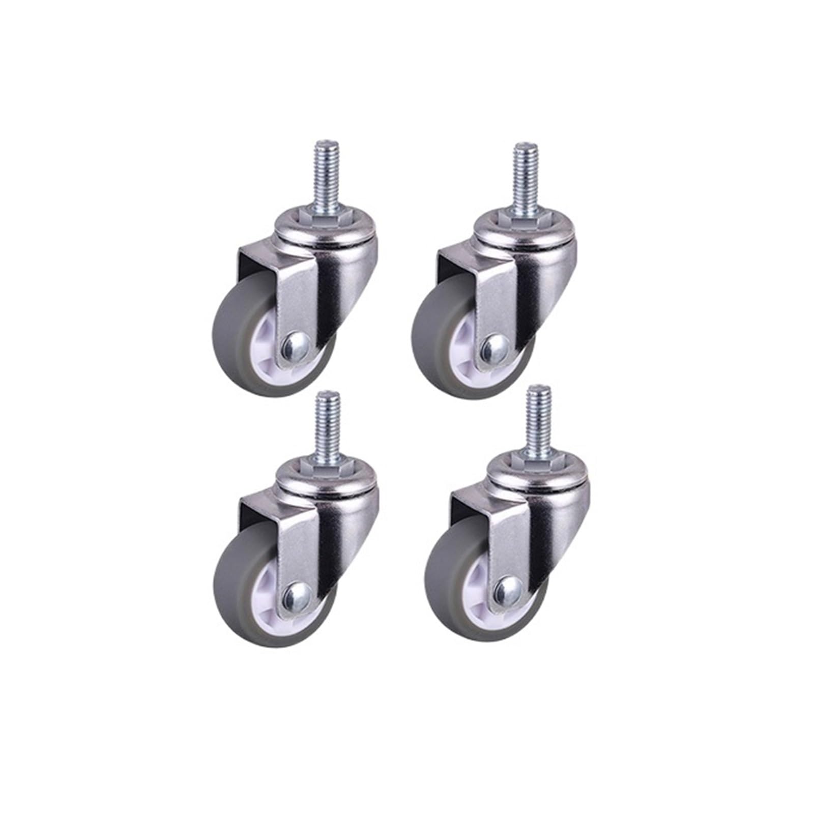 Mxxdmopd Screw-M6 4 Pieces/Lot 1 Inch Black Pp Caster Flat Light Swivel Sofa Coffee Table Pulley(Screw-M6)