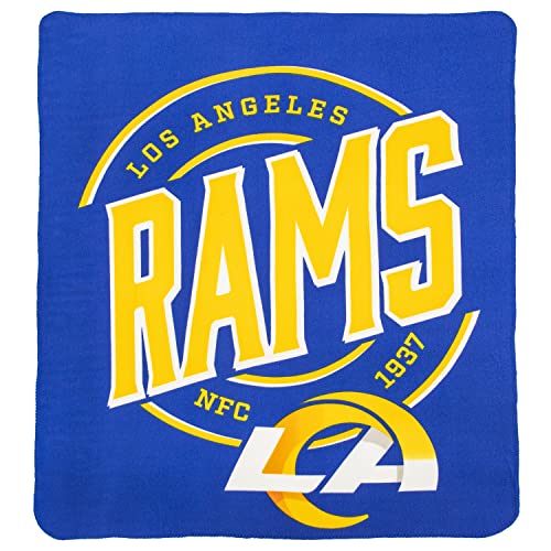 Northwest NFL Los Angeles Rams Unisex-Adult Fleece Throw Blanket, 50" x 60", Campaign