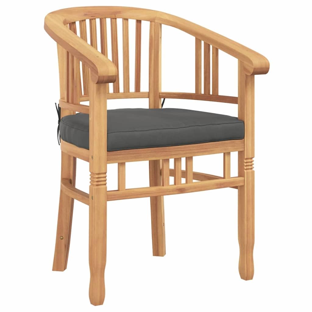 Set di 2 Sedie da Giardino in Legno Massello di Teak