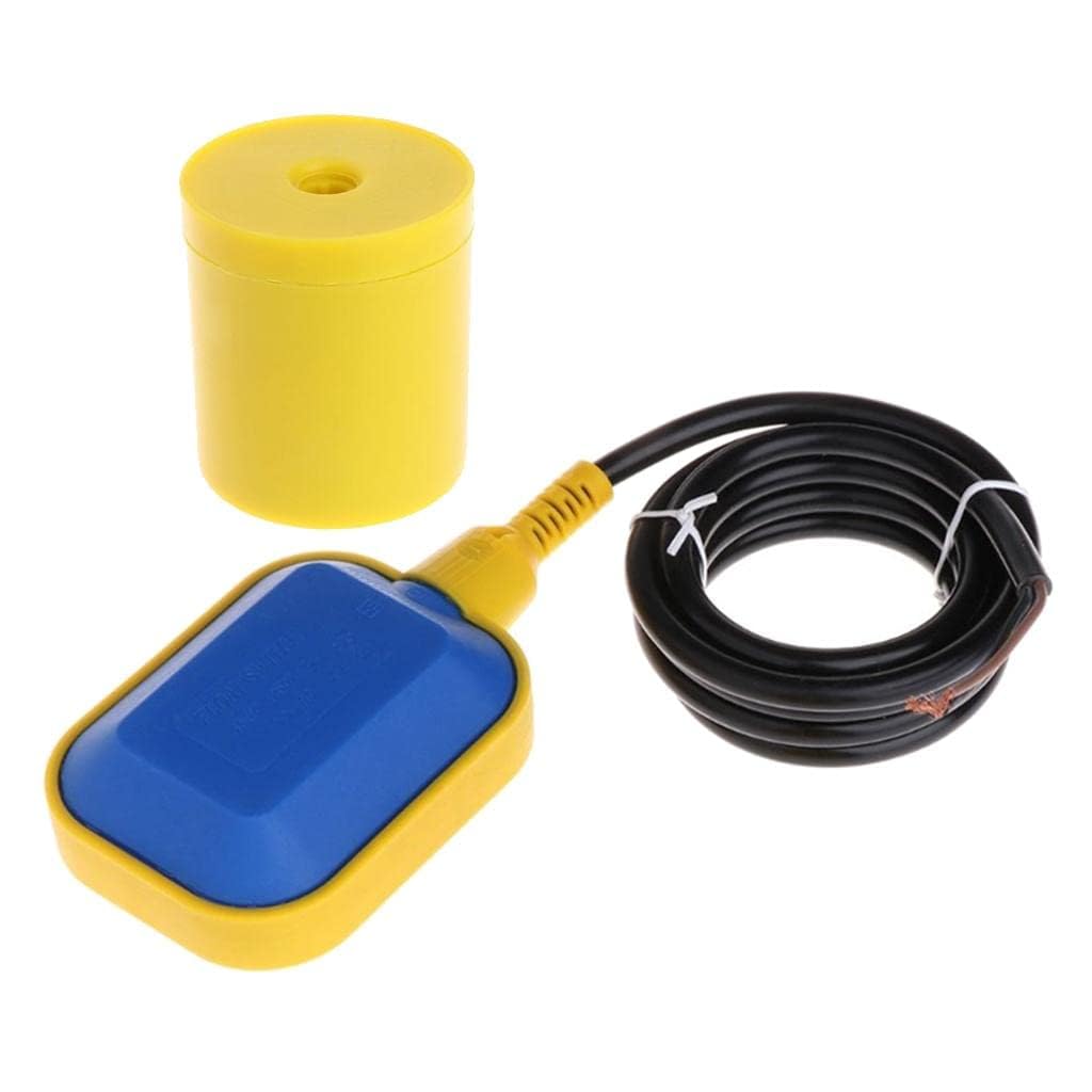 Float Switch Fluid Level Controller NO/NC Wired Sensor Square Head (Blue/Yellow) Float Switch Water Level Controller WLC Cable Floty with 3 Meter Wire