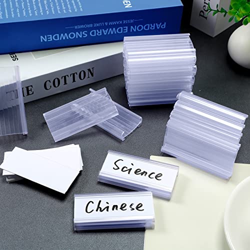100 Pcs Wire Shelf Label Holders Wire Label Holder Plastic Shelf Tags
