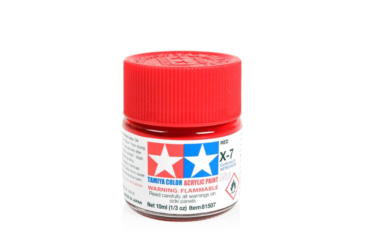 Tamiya Red Acrylic Mini X-7 Gloss 10Ml Paint Bottle
