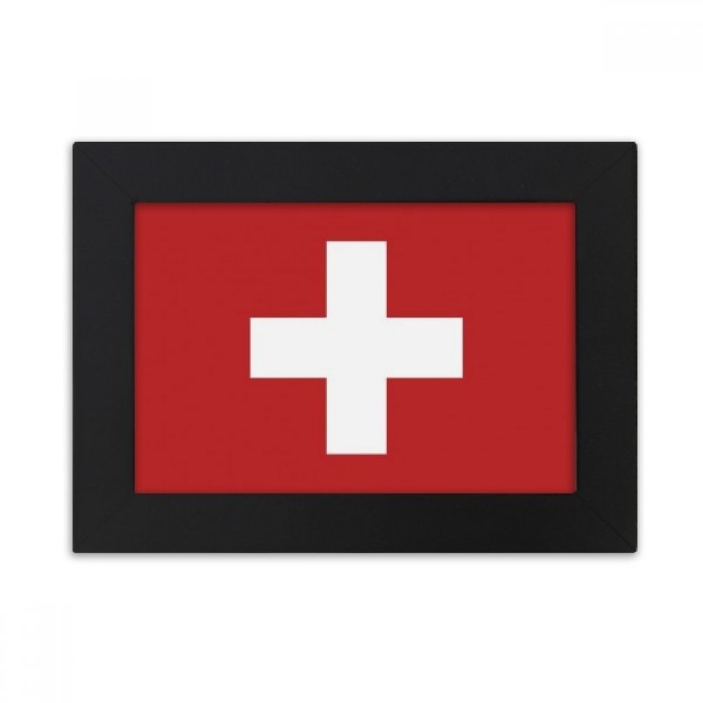 Cadre photo suisse de bureau cadeau souvenir europe peinture multicolore 5x7