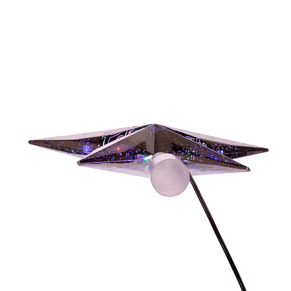 Kurt S. Adler Kurt Adler Cimier de Sapin de Noël Scintillant RVB 18 lumières 20,3 cm Multicolore