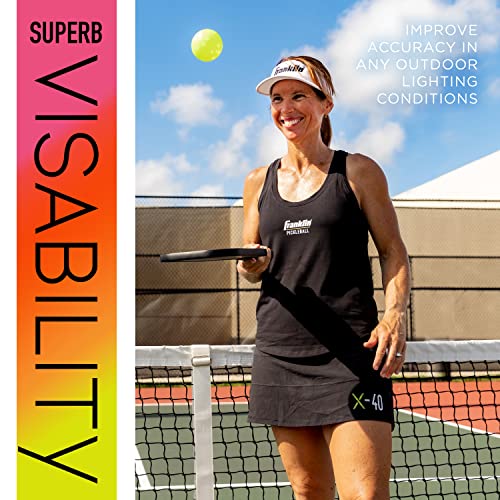 Franklin Sports Outdoor- X-40 Pickleball Balls - Usa Pickleball (Usapa) Approved - 3 Pack Outside Pickleballs - Optic Yellow - Us Open Ball #TOP5