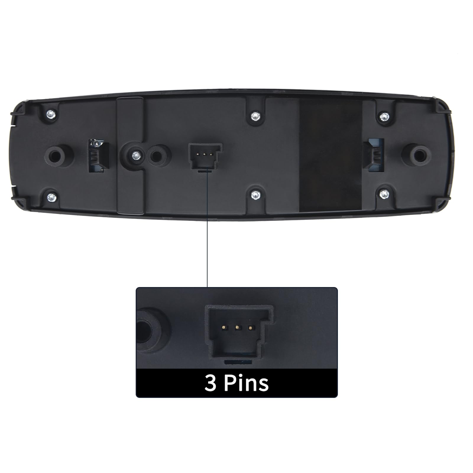 KAOLALI Interruttore alzacristalli per finestrino per Mercedes Benz W164, GL320, GL350, GL450, ML320, ML350, ML450, ML500, R320, R350 - Pulsante Nero Manopola - OEM